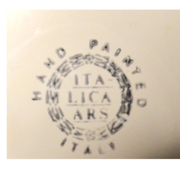 Hand-Painted Italica Ars Turkey Plate Vintage Italian Ceramic Thanksgiving Decor - Picture 3 of 3